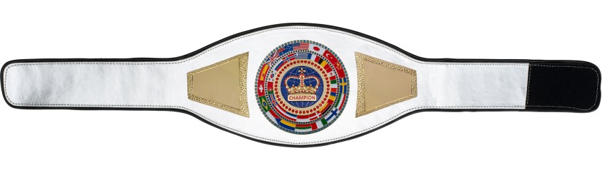 CHAMPIONSHIP BELT PROFLAG2/FLAG/G/BLUECRWN - VARIETY OF LEATHER COLOURS AVAILABLE